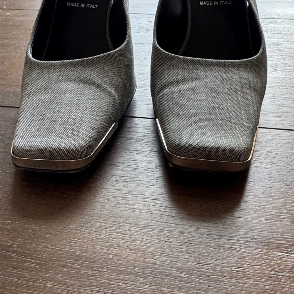 Size 8 38 Escada wool fabric gray Pumps - Picture 3 of 16
